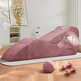 Selyteramy Yoga Chairs for Adults with Removable Lumbar Pillow & Leg Support, Ergonomic Lounge Chair Indoor for Stretching, Relaxation, Home Exercise & More, 72" D X 20" W X 27" H, Pink