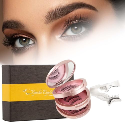 Pestañas Postizas Magneticas Naturales 8 Pares Magnéticas Eyelashes Lashes Magnéticas 3D Magnetic Juego Resistente Reutilizable Pestanas Magnética Profesional Caja Regalo Para Regalos Espeso
