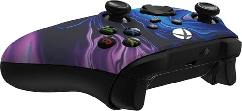 Image of Custom Controllerzz Wireless Controller for Microsoft Xbox Series X /S & Xbox One - Custom Soft Touch Feel - Custom Xbox Series X /S Controller (X /S Blue & Purple Swirl)