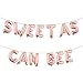 Sweet As Can Bee Balloons Baby Shower Banner Mommy to Bee/Bee Gender Reveal/Bee Welcome Baby Theme Party Birthday Supplies Decoration (Sweet AS CAN BEE Rose Gold)