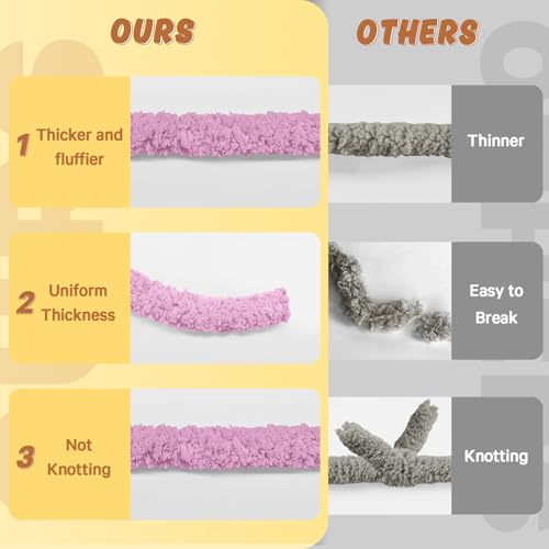 Image of Inhand Chunky Chenille Yarn for Hand Knitting, Thick Bulky Blanket Yarn for Crocheting, Soft Fluffy Yarn for Crochet Gifts & Crafts for Women /Beginners, 8 Pack (29.5 yds /8.4 oz Each), Purple-Multi