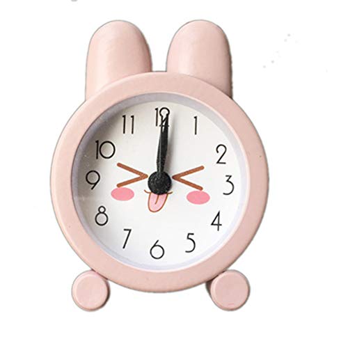 Leiser Wecker Licht Glühende Uhr Stimme Fordert Weckuhr Auf Batteriebetriebene Quarzuhr Für Kinder Jungen Und Mädchen,Rosa Cover