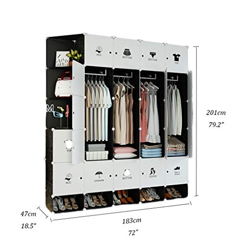 Armario portatil de plastico ZAW de usos multiples con cubos modulares 3