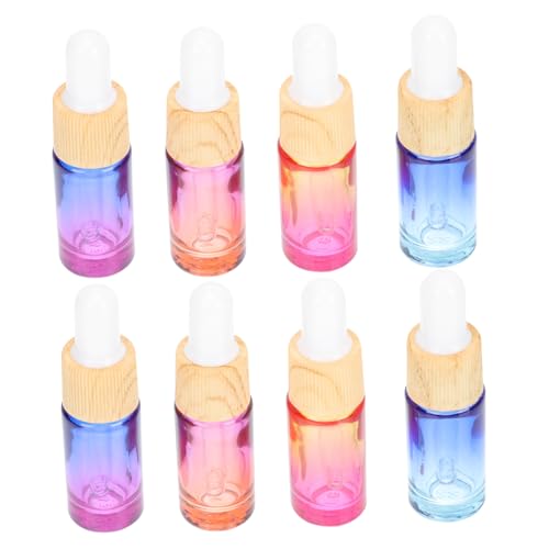 PLAFOPE 8 Stück Kosmetik Glasflaschen 5ml Mit Tropfpipette Auslaufsichere Reiseflaschen Aus Verschleißfestem Glas Dicht Verschließbar Für Ätherische Öle Und Parfüm