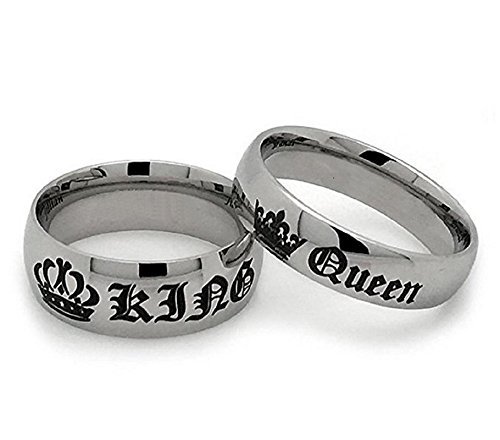 MoneekarJewels Exclusive Stainless Steel Engagement Ring for Unisex-adult, Metal, No Gemstone