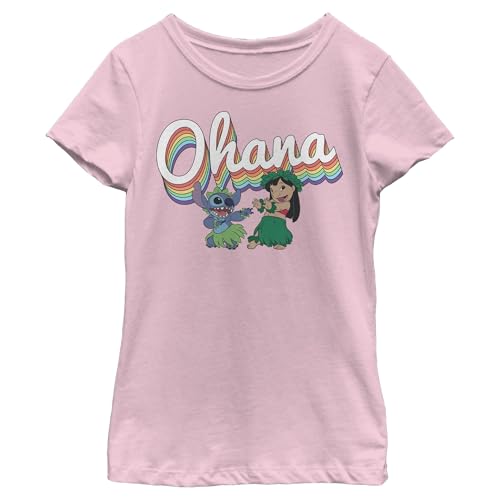 Disney Girl's Rainbow Ohana T-Shirt