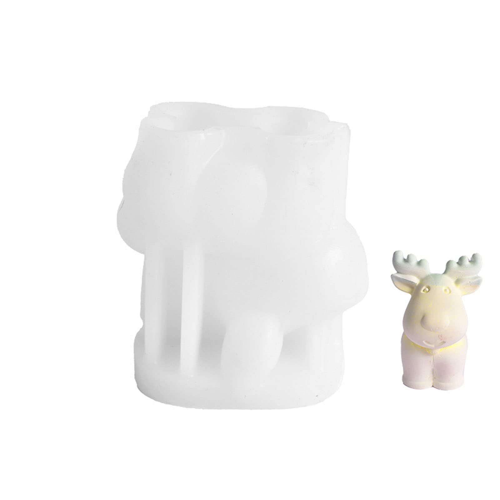 Buxuaaaa Elk Christmas Soap Mold Ornament Silicone Epoxy Silicone Casting Making Accessories Epoxy Casting Ornament Decor