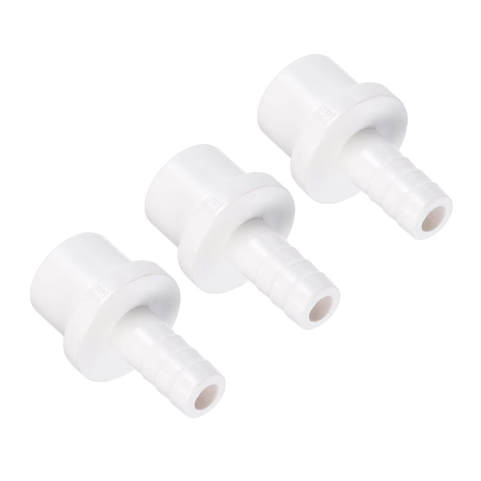 M METERXITY 3 Pack PVC Pipe Fitting - Water Tube Connector, 10mm Barb Straight Pipe Joint, Apply to Outdoor/Garden/Pool (OD 0.79 Inch, White) โ image 1