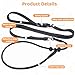 COSOWO Slip Lead Dog Leash with Dual Handles No-Pull Reflective Training Leash with Knot-Free Swivel Heavy-Duty Design for Small, Medium & Large Dogs Comfort-Grip for Secure Walking, Black