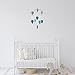 EcoCubs Handmade Baby Crib Mobile | Navy Blue, Turquoise, Pale Grey & White | Hot Air Balloons & Clouds | Eco-Friendly Felt & Organic Beech Wood | Nursery Decor for Boys | Unique & Sustainable Design