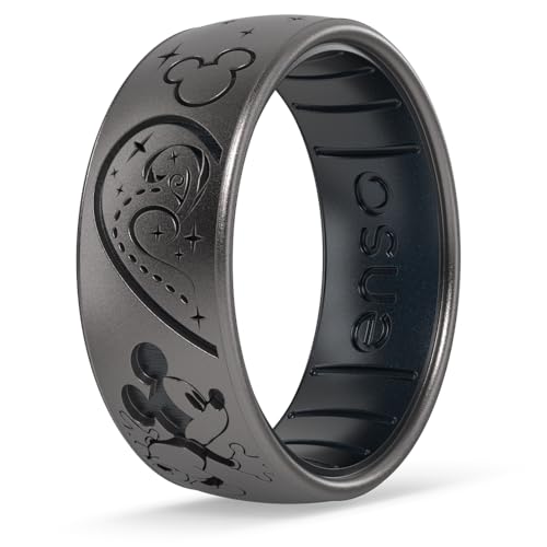 Enso Rings Etched Disney Collection - Mickey & Minnie Classic Dualtone Silicone Ring