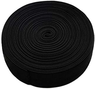 Black Elastic Band for Wig Sewing Elastic Bands Spool High Elasticity Knitting Elastic Band Elastic Sewing Band (1 inch X 5.5 Yard)