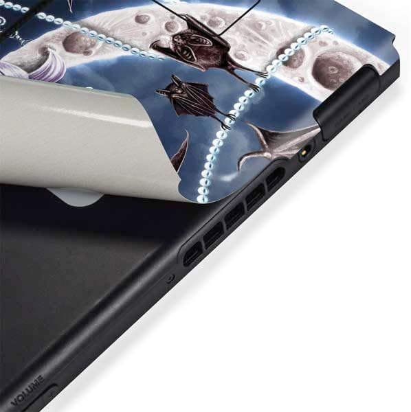 Skinit Decal Gaming Skin Compatible with Nintendo Switch Bundle - Officially Licensed Gothic Moon with Bats and Flowers by Sarah Richter Design