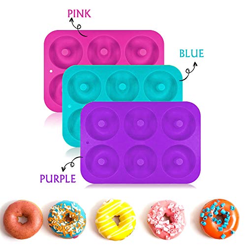 Boxiki Kitchen Donut Silicone Mold | Donut Molds for Baking | Silicone Baking Molds | Ring Mold | Donut Baking Pan