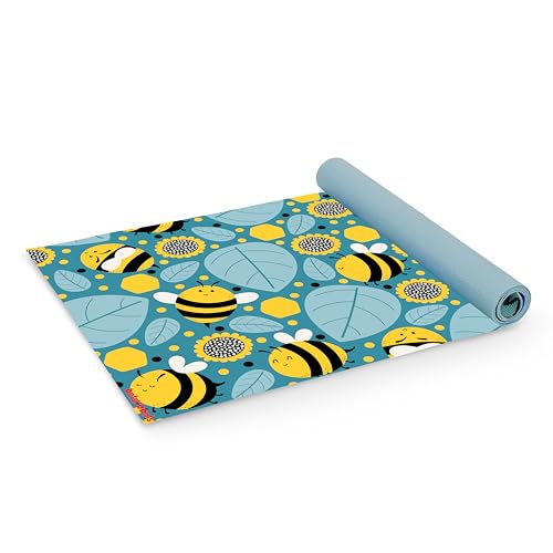 Antsy Pants Kids Yoga Mat - Yoga Mats for Kids Home Workout Travel Fitness Pilates Stretching Sturdy Non-Slip Exercise Mat for Toddlers Size 60 x 24 3mm Thick Free of Toxic Phthalates