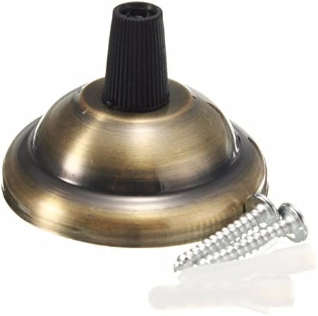 10pcs/lot Vintage Lamp Base Antique Ceiling Plate Lamp Holder Electroplating Iron E27 Light Accessory ping - (Color: Antique brass)