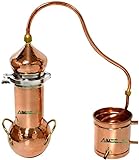 2L Pure Copper Alcohol Still Kit Home Brewing Alembic Still for Essential oils Alcohol