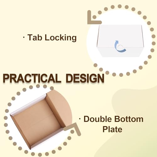 Image of WIFTREY 25 Pack 6X6X4 Small Shipping Boxes for Business, White Corrugated Cardboard Box 6 x 6 x 4 for Mailing Packing Gifts