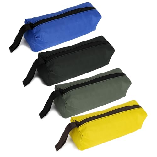4 Stück Werkzeugtasche Klein, Werkzeug Tasche In 4 Farben, Aufbewahrungstasche Klein Mit Reißverschluss, Mini Werkzeugtasche Tool Bag...