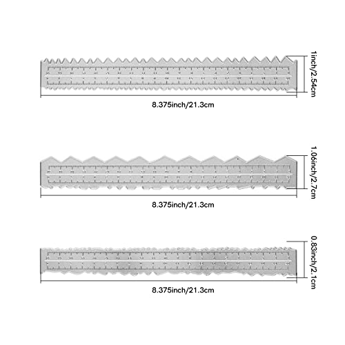 3-in-1 Metal Paper Tearing Ruler with Irregular & Deckle Edges - Image 2