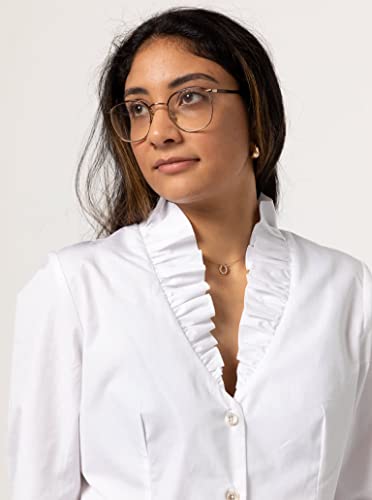 Style Arc Sewing Pattern - Francesca Woven Shirt (Sizes 18-30), White - Image 4