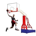 Adjustable Basketball Hoop for Youth and Adults, Durable Aluminium Backboard with Stable Base, Ideal for Home and Outdoor Training