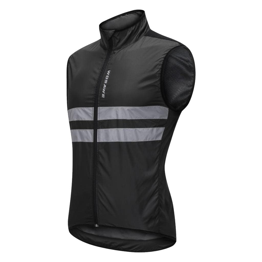 Reflective Bike Cycling Sleeveless Windproof Vest Running Sports Coat XXXL-image-34