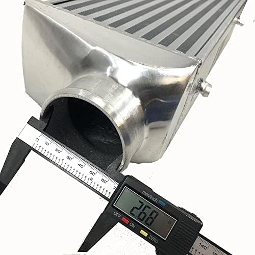 Universal Tube Fin Intercooler 3 inch I/O Core Size 27 inch X7.25 inch X4 inch , Over Size 18.5 inch X7.25 inch X3.5 inch