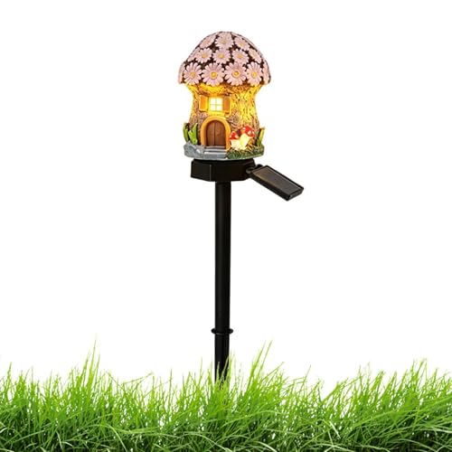 Luces solares de hongos para iluminar maceteros y caminos oscuros 7