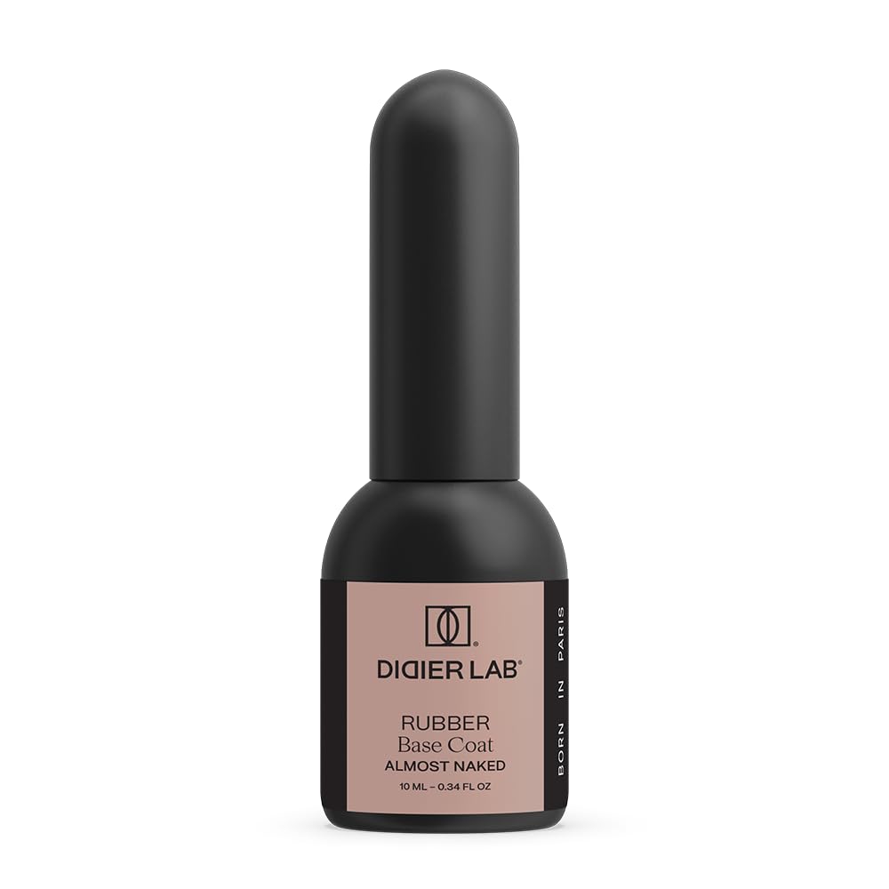 DIDIER LAB Premium Rubber Base Gel Almost Naked 10ml - LED UV Nagellack Nude - HEMA und TPO-freie - Unterlack für Nägel - Nail Polish - Base Coat Gel Nagellack -2in1 UV Lack für Maniküre