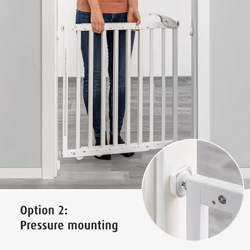 reer Türgitter und Treppenschutzgitter | Baukasten zum Selberbauen | zum Klemmen oder Schrauben | ausziehbar 63-106 cm | weiß