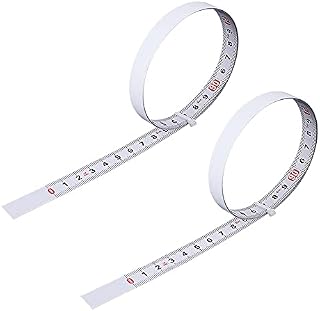 2 Pcs Self Adhesive Tape Measure 1M Self Adhesive Steel White Measure Tape Self Adhesive Measuring Tape Steel Ruler for Measuring Woodworking Router Table Saw