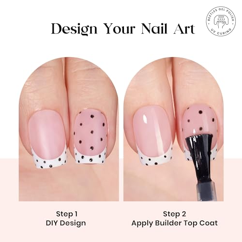 Image of Beetles X Press Plus Gel Nails Kit - Pearl French | Pink Short Square French Tip Press On Nails | 150Pcs 15 Sizes All-in-One Kit with Nail Glue,Remover,Builder Top Coat,Nail Lamp Gift for Women