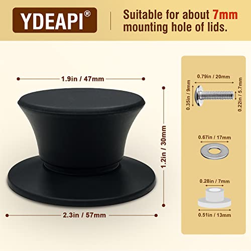 image for Universal Pot Lid Replacement Knobs, Ydeapi Silicone Pan Lid Holding H