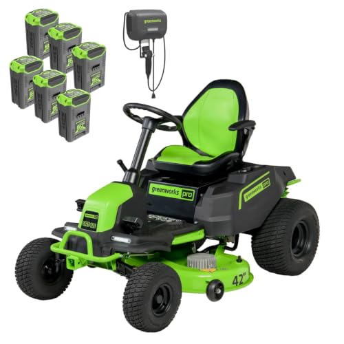 Image of 60V 42 inch Cordless Battery CrossoverT Riding Lawn Mower, (6) 8.0 Ah Batteries and 600W Wall Charger