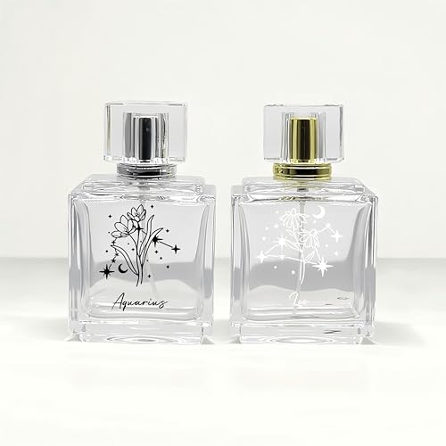 FormeyOneou Botella de perfume personalizada para damas de honor, botella de perfume vacía personalizada, regalo de fiesta nupcial, regalos de dama de honor, botella de vidrio personalizada de 50 ml