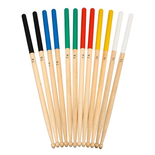Baquetas ibasenice no deslizantes de arce, agarre cómodo, accesorios para instrumentos de percusión, para bateristas principiantes y profesionales, multicolor miniatura 1
