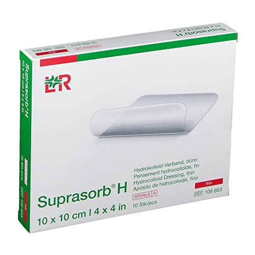 Pansement Suprasorb H 10x10 cm hydrocolloïde mince pour brûlure légère et écorchure