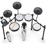 Komplettes Percussion-Erlebnis - Premium 8-teiliges E-drums mit ultraleisen Alesis Mesh Fellen, revolutionärem Drum Modul mit Bluetooth & integrierten, branchenführenden BFD Drum Sounds