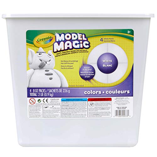 Crayola Model Magic White, Modeling Clay Alternative, 2 lb. Bucket, Gift