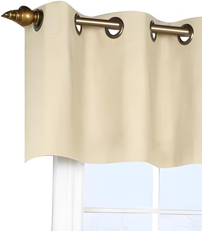 Natural Cotton Grommet Top Sill Length Valance