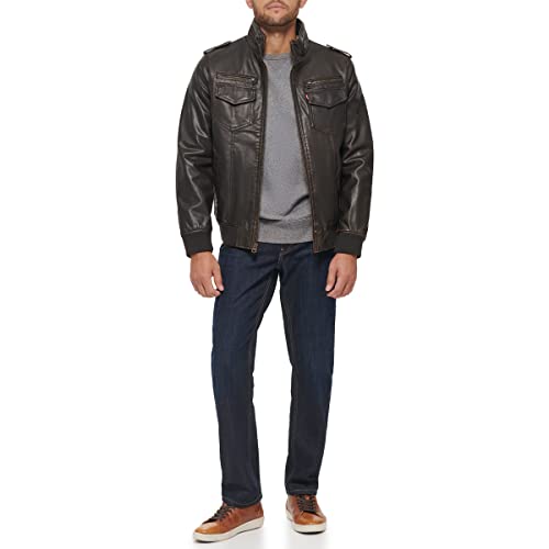 Image of Levi's Men's Vintage Deer Faux Leather Aviator Bomber (Standard and Big & Tall)