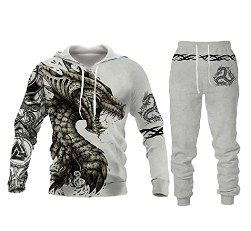 Costume à capuche et pantalon dragon pour vos sorties décontractées en ville