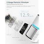 AROEVE Air Purifiers for Home Large Room Coverage Up to 1095 Sq.Ft Air Cleaner Impressive Filtration Remove Dust, Pet Dander for Office, Bedroom, MK03- White - Image 2