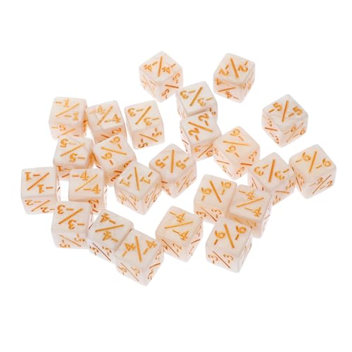KONTONTY 24piezas Dados Acrílicos para Cartas y Actividades De Aprendizaje Dados De Tokens para Niño Niña Juguetes Educativos para Fiestas y Diversión Grupo
