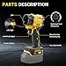 Cordless Blower and Handheld Vacuum 2 in 1 Compatible with Dewalt 20V Battery (NO Battery), 150W Brushless Compressed Air Duster, Portable Vacuum with 5 Nozzles for Car, Home, Office, Kitchen