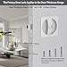 HEYLEAYAR Square Pocket Door Lock for Bath/Bed,2 Pack Satin Nickel Contemporary Pocket Door Hardware Privacy Lock(2-3/8