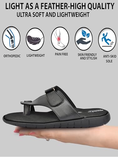 Image of HEALTH FIT Diabetic & Orthopedic /Doctor Slippe Soft comfortable with Arch Support Slipper /Men's Footwear