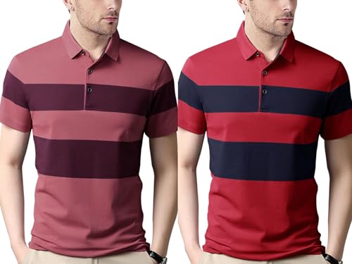 Image of Nobel Monk Men's Regular Fit Polo T Shirt |Half Sleeves |Collar Tshirts |Casual T-Shirt for Men