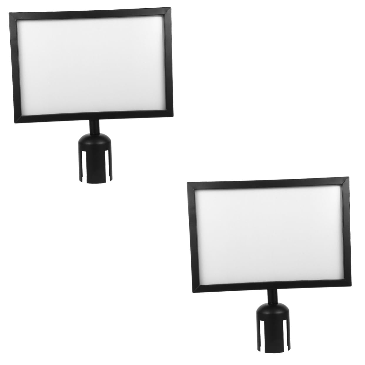 DOITOOL 2 Piezas Soporte para Señal de Seguridad para Barreras Marco para Cartel Horizontal Compatible con Postes de Control de Multitudes Estructura Robusta y Fácil Instalación para y